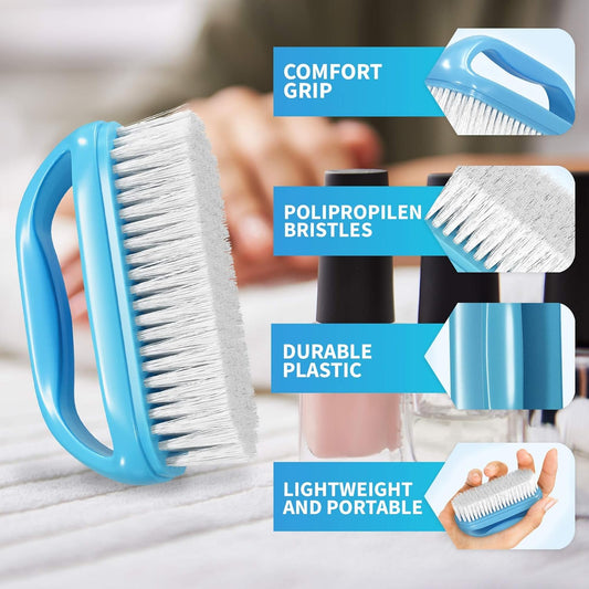 Konex Perfect-Grip Hand & Nail Brush, 3 Pack