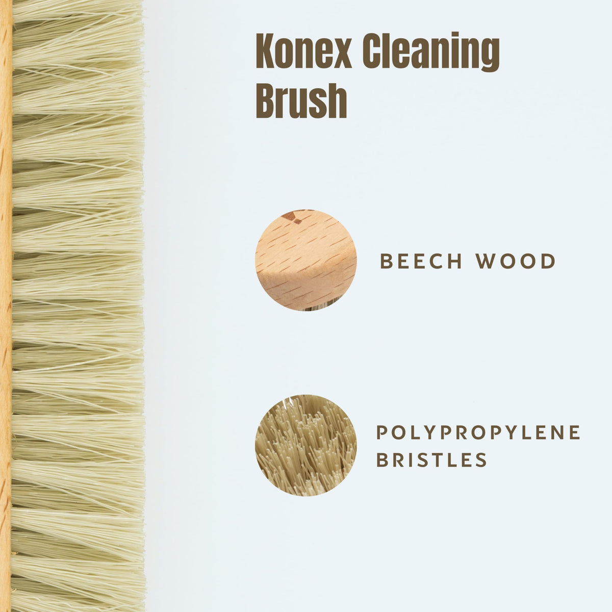 Konex Peanut Scrub Brush, medium nylon