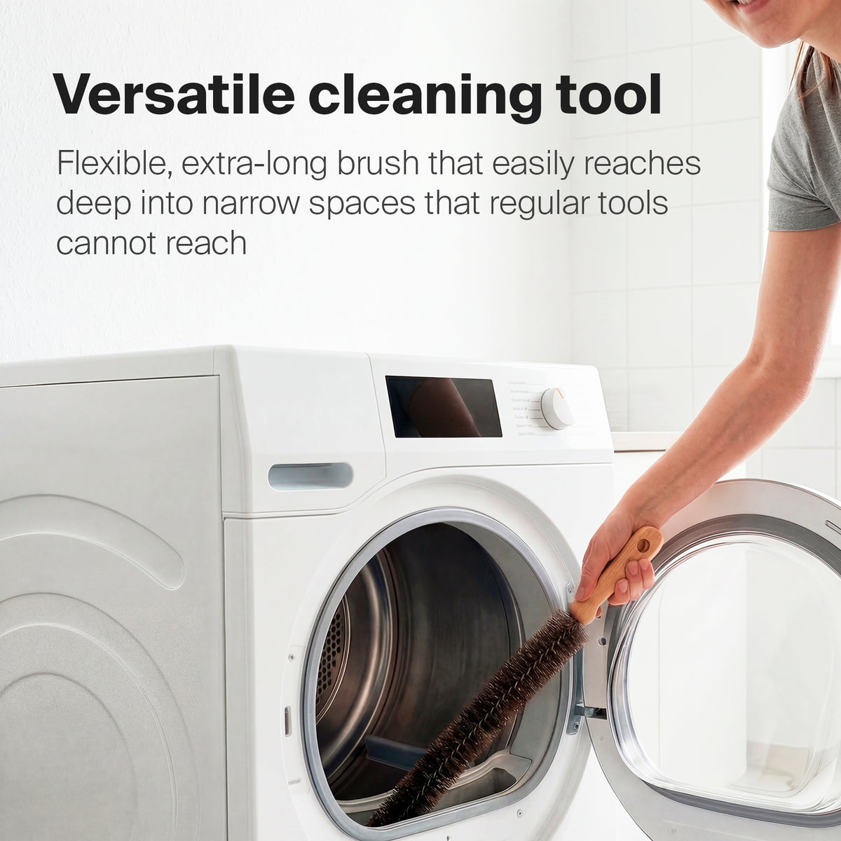 Konex 44 inch flexible dryer vent cleaning brush, horsehair, photo 10