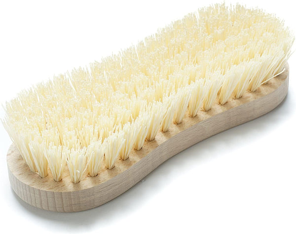 Konex Fiber Utility Cleaning Brush - Stiff Bristles, Heavy Duty Scrub for Tiles and Bathtubs, Ergonomic Wooden Handle, 2-Pack