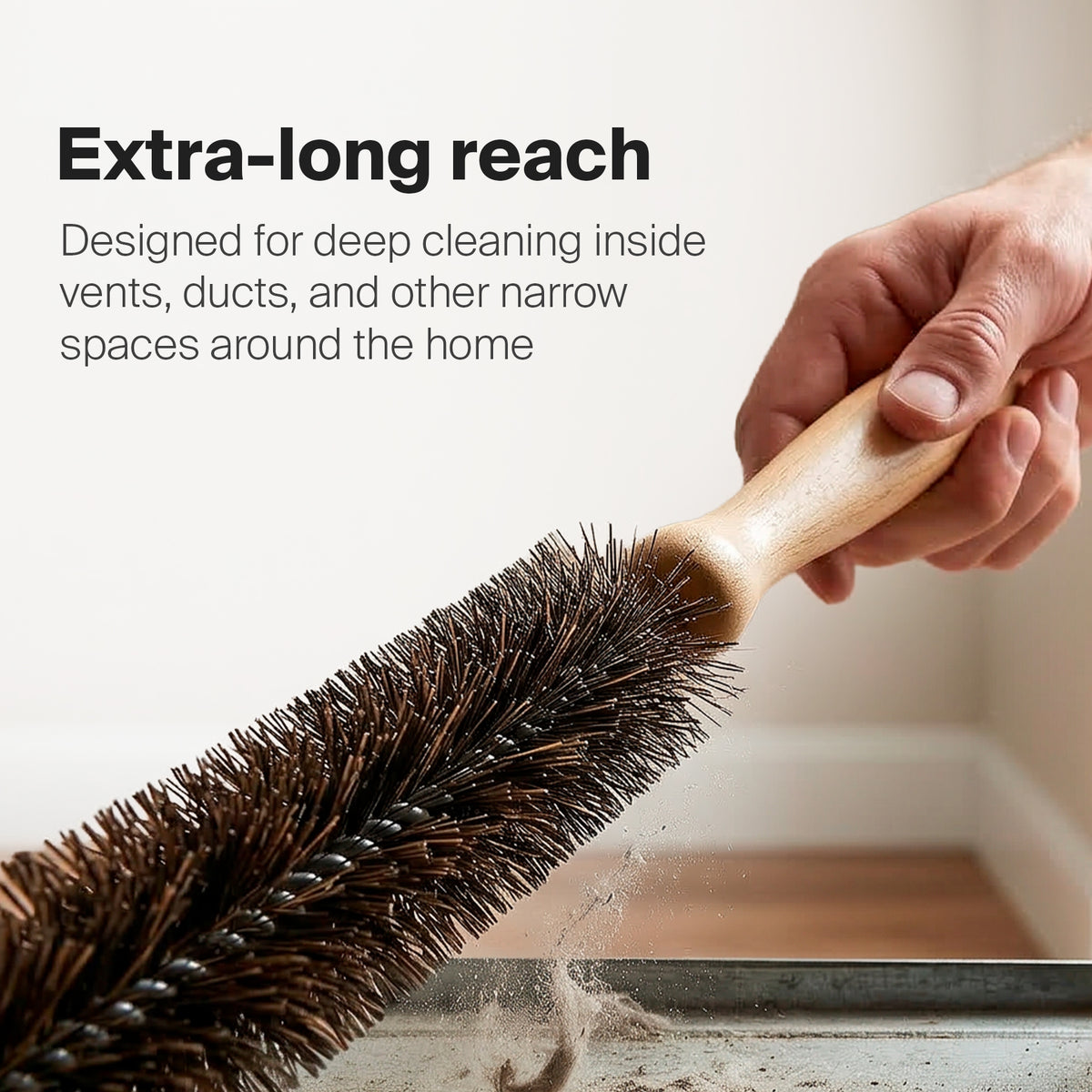 Konex 44 inch flexible dryer vent cleaning brush, horsehair, photo 7