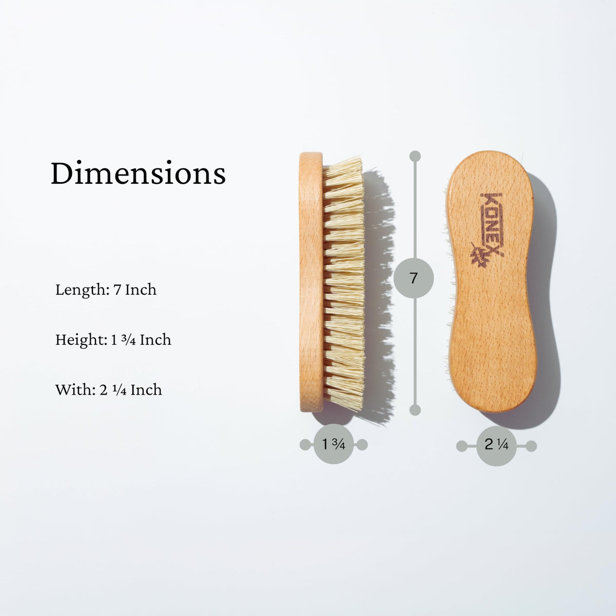 Konex Peanut Scrub Brush, stiff nylon