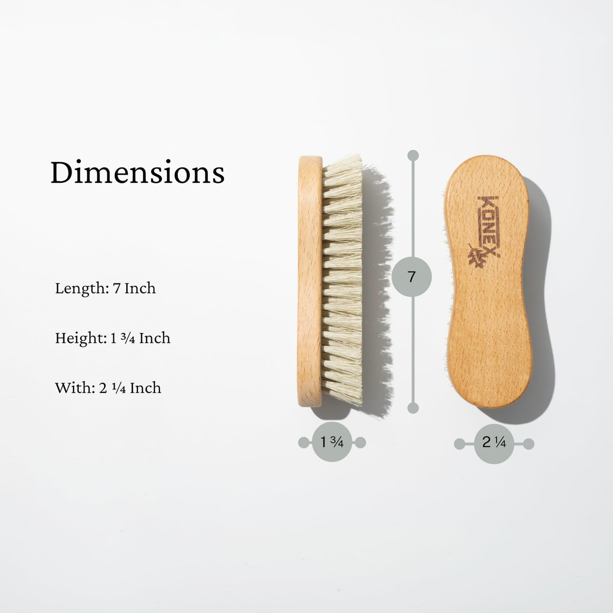 Konex Peanut Scrub Brush, medium nylon