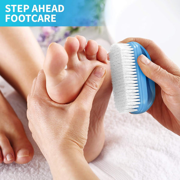 Konex Perfect-Grip Large Hand and Nail Brush, 3 Pack – Stiff Bristle Fingernail Scrub Brush with Handle