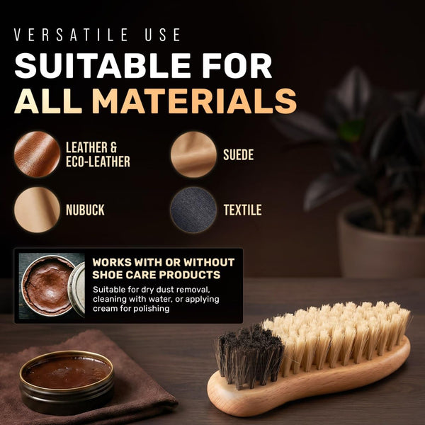 KONEX Boar Bristle Shoe Polish Brush