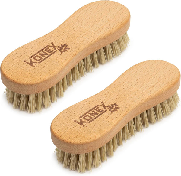 Konex Peanut Scrub Brush, Medium Nylon, 2 Pack