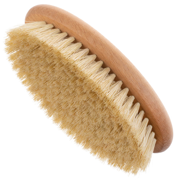 Konex Premium Tampico Compact Dry Brushing Body Brush - Exfoliating Brush to Rejuvenate & Soften Skin, Improve Circulation, Stop Ingrown Hairs, Help Lymphatic Drainage, Fight Acne & Cellulite