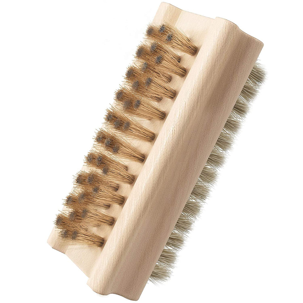 Konex Non-Slip Wooden Two-sided Hand and Nail Brush with Boar Bristle